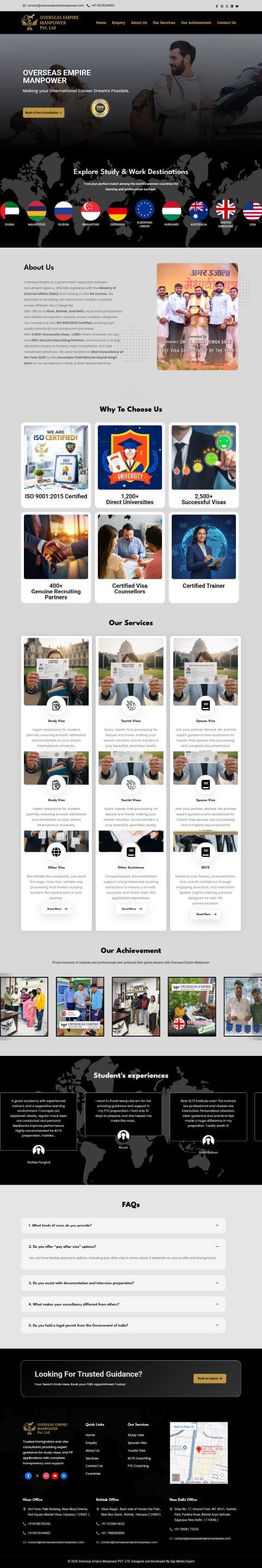 Overseas Empire Manpower portfolio gif